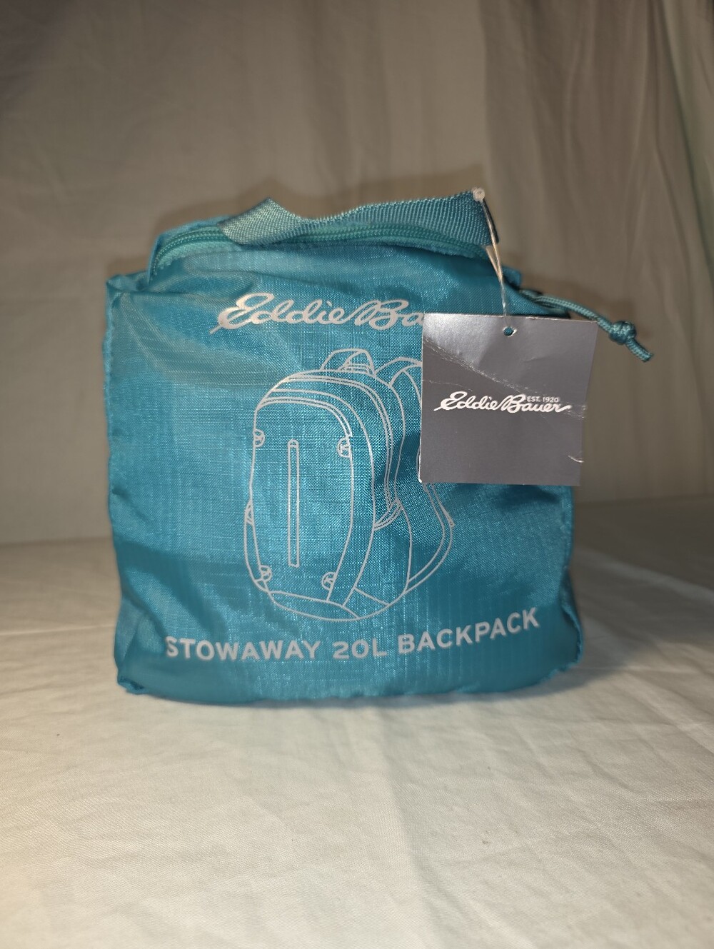 Eddie Bauer Stowaway Packable 20L Daypack Deep Teal Backpack NWT